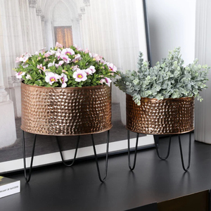 Fabuleux Design Argent Jardinières En Plein Air Intérieur Décor Argenterie Plantes Herbes Pot Pour Vente Chaude Pot De Fleur - Product Image 4