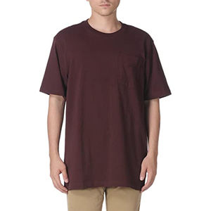 <b>Men</b>’s Pocket Cotton T-<b>Shirt</b> Solid Color Crew Neck Tee with Chest Pocket Wholesale Casual Wear - Product Image 5