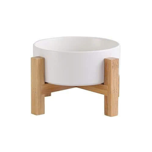 Juego de Comedero Elevado de Madera Hecho a Mano para Gato y Perro con Dispensador de Agua de Cerámica de 5L Suministro OEM de Fábrica de Vietnam - Product Image 2