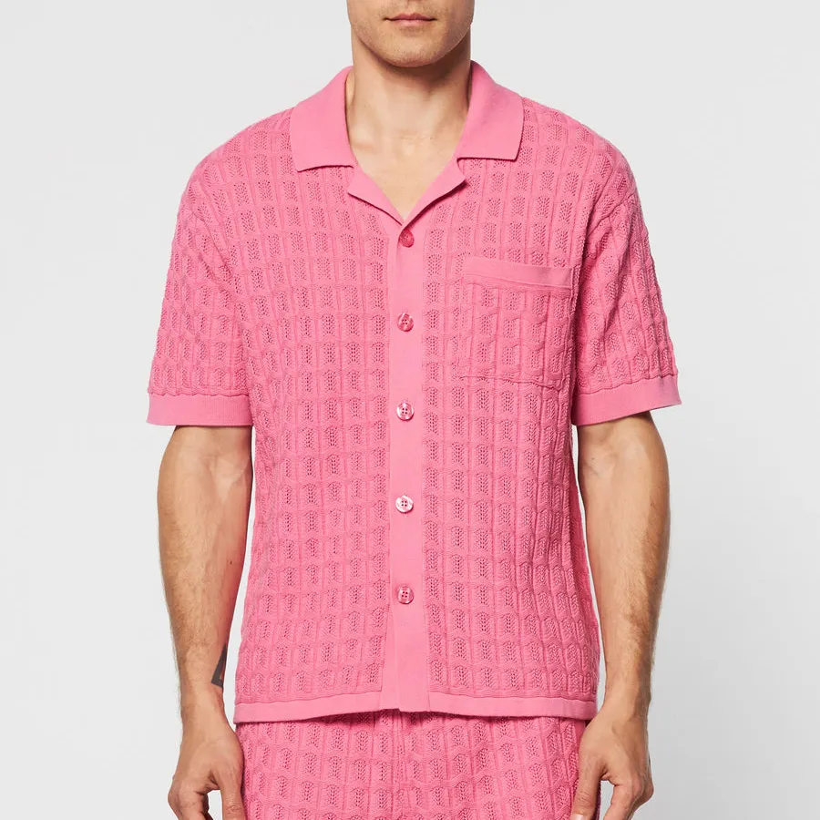 Özel OEM jakarlı örgü logo örme Polo pamuk gömlekler kısa kollu kazak hırka boy triko t-shirt adam için