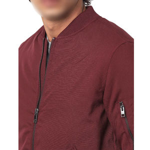 Color Mahroon con bolsillos laterales, la más alta calidad, cómoda, la mejor tela, ropa exterior, chaquetas Bomber para hombre de WAKIN WEAR - Product Image 6