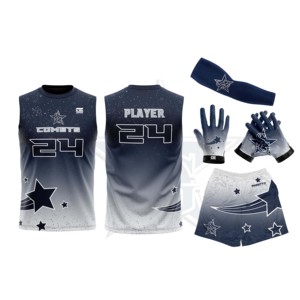 Ensemble de compression de football pour jeunes 7v7 de style américain 18 uniformes personnalisés sublimés 7on7 Techniques imprimées 7 sur 7 uniformes de football - Product Image 1