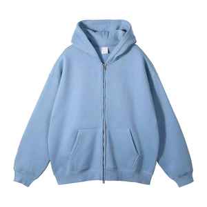 Sudadera con Capucha de Alta Calidad, Personalizada, Estilo Terry, Lavada Vintage, Bordada, de Algodón Grueso, con Cierre, Corte Holgado - Product Image 4