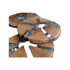 Ensemble de sous-verres en bois gravés personnalisés Article cadeau Fabricant OEM du Vietnam - Product Image 3