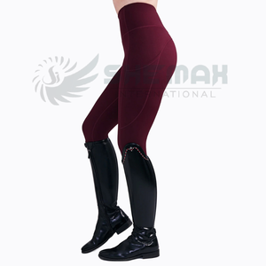Jodhpurs d'équitation confortables pour femmes avec des genouillères renforcées en tissu extensible, un ajustement sûr et un matériau respirant pour un usage quotidien - Product Image 6