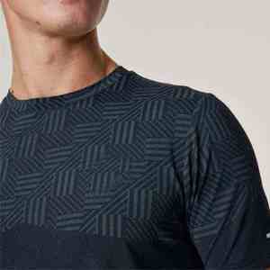 Camiseta Deportiva Transpirable para Hombre, Cómoda, Elástica, para Uso Diario, Cuello Redondo, Tejida - Product Image 6