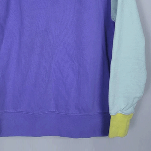 Ropa de calle para mujer, suéter de bloque de color púrpura y rosa, Sudadera con capucha, Jersey informal de lana de algodón transpirable, Sudadera con capucha, Top - Product Image 6