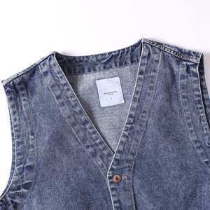 Breathable 2026 Autumn <b>Men</b> Retro Denim Cargo <b>Vest</b> Washed Cotton <b>Multi</b> Pocket Sleeveless V Neck Casual Fashion Outdoor Breathable - Product Image 2