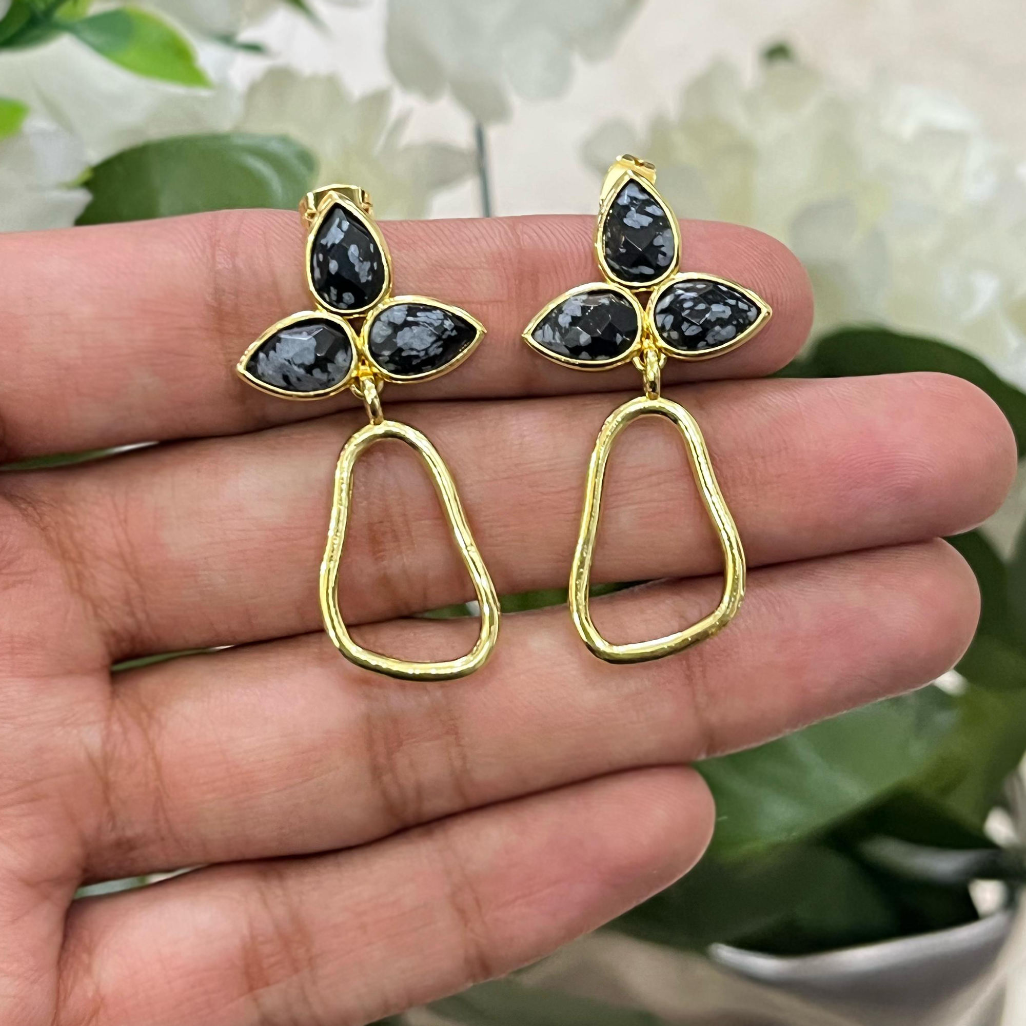 Black Snowflake Obsidian