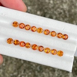 Lote de piedras preciosas sueltas de citrino natural 4mm VVS piedras preciosas amarillas y naranjas piedras preciosas sueltas para la fabricación de joyas, piedra natal de noviembre - Product Image 3