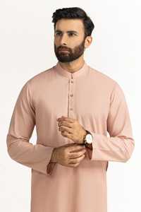 Dernier design traditionnel ethnique afghan musulman, shalwar kameez noir pour homme, costume 2 pièces, style col respirant, style régulier, fête, hiver - Product Image 3