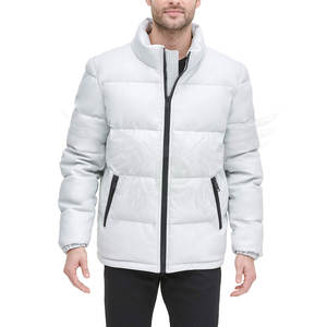 แจ็กเก็ตขนปลาปักเป้าสำหรับผู้ชายฤดูหนาวแบบเรียบมีช่องด้านหลังออกแบบได้ตามต้องการ - Product Image 1