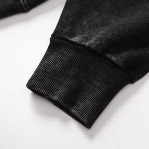 OEM 2025 Sweat à capuche surdimensionné délavé à l'acide de haute qualité, poids lourd 100% coton Vintage Washed brodé Sweat à capuche personnalisable vierge - Product Image 5