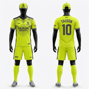 Uniforme de Fútbol para Hombre de Poliéster Premium de 160 GSM, Transpirable, de Secado Rápido, Color Verde Oliva, Diseño de Paneles Geométricos, Sublimación, Logotipo Personalizado - Product Image 5