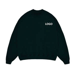 เสื้อสเวตเตอร์ผ้าฝ้ายสำหรับผู้ชายเสื้อสเวตเตอร์คอตตอนโอเวอร์ไซส์แบบสวมหัวคอกลมเสื้อสวมหัวแฟชั่นสตรีทแวร์แบบลำลองเฮฟวีเวตเทอร์ฝรั่งเศส - Product Image 1