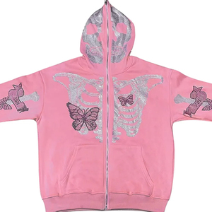 Diseño único Nuevo estilo Algodón Hecho Hombres Full Zip up Hoodie Fabricantes profesionales Oversize Hombres Full Zip up Hoodie - Product Image 6