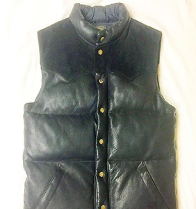 <b>Men's</b> Cow Leather Winter Crop Vest <b>Lightweight</b> Sleeveless Warm Outerwear Puffer Vest Padded <b>Gilet</b> - Product Image 3