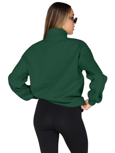 Nouveauté, vêtements décontractés à manches longues pour femmes, prix de gros, coton et polyester, sweat-shirts à demi-zip pour femmes, qualité supérieure, unisexe - Product Image 2
