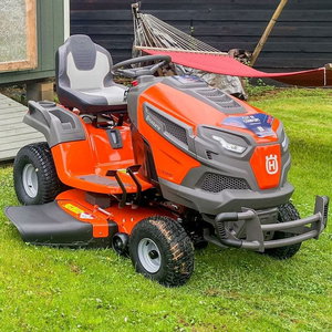 เครื่องตัดหญ้าแบบนั่งขับ Husqvarna TS 2487 เครื่องยนต์เบนซิน 4 จังหวะ 196 ซีซี โครงเหล็ก ถังเก็บหญ้าด้านหลัง ความจุ 150 ลิตร - Product Image 3