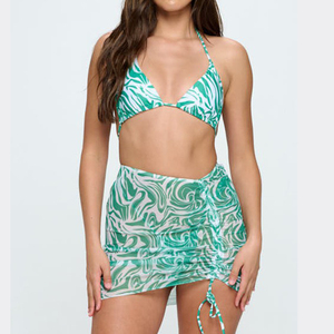 การออกแบบที่กําหนดเองยิมและชุดว่ายน้ําระบายอากาศผ้าโพลีเอสเตอร์แห้งเร็วชายหาดสไตล์ลําลองชุดว่ายน้ํากีฬาสําหรับผู้หญิง - Product Image 1