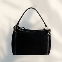 Tas Tangan Klasik Wanita dari Kulit Suede Elegan dengan Penutup Ritsleting, Tahan Lama, Ringan, Kapasitas Besar, Tali Dapat Dilepas, Tas Selempang.