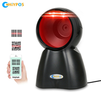 Scanner de codes à barres omnidirectionnel Scanners laser Lecteur de codes à barres Qr Bureau 1d 2d Noir Stock Usb vers Rj45 pour scanner de codes à barres CMOS