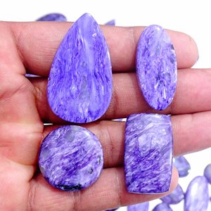 100% Charoite Natural piedra preciosa suelta al por mayor cabujón piedra preciosa suelta hermosa piedra preciosa suelta Natural para uso fabricación de joyas - Product Image 4