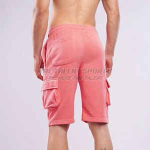 Shorts décontractés pour hommes, style athlétique, avec poches latérales, tissu non tissé, anti-plis, coton/polyester, pour un style de vie actif - Product Image 6