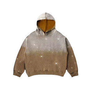 เสื้อฮู้ดผู้ชายแฟชั่นใหม่ ไซส์ใหญ่ ประดับเพชรเทียม ผ้าฝ้าย สไตล์ลำลอง เสื้อฮู้ดผู้ชายประดับเพชรเทียม - Product Image 1