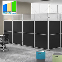 Paravent pliable portable EBUNGE personnalisé en MDF et aluminium de 32 mm pour bureau, hôtel, restaurant, école
