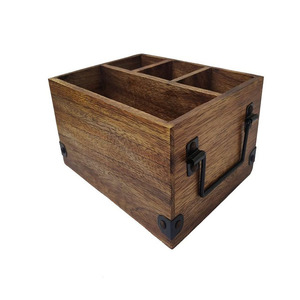 Wood <b>Tool</b> Box Large <b>Tool</b> Caddy <b>Tool</b> Carrier <b>Garden</b> Primitive Handled Rustic <b>Storage</b> Box Farmhouse - Product Image 4