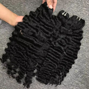 Extensiones de cabello humano virgen de trama frontal de encaje ondulado Natural de calidad superior Grado de trama de piel - Product Image 3