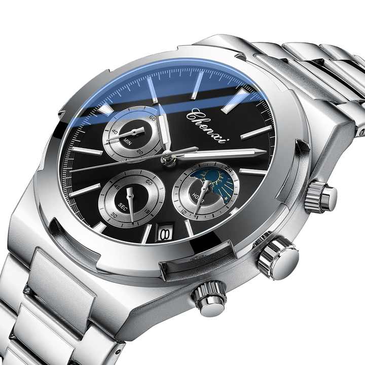 Chenxi 956 Luxury Chronograph Watch for Men - Stainless Steel