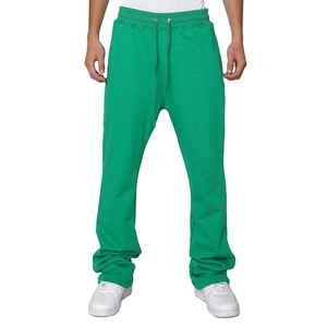 Streetwear Flare Jogger Pants Men French Terry Wide Leg Casual Sweatpants Gym Training Bottom Custom OEM Private Label Factory - Product Image 1
