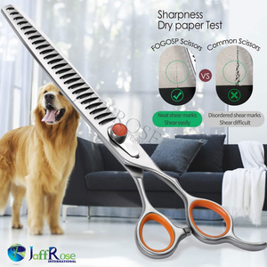 Tijeras profesionales de adelgazamiento para perros, cuidado de mascotas, 8 pulgadas de largo, tasa de adelgazamiento, 24 dientes - Product Image 3