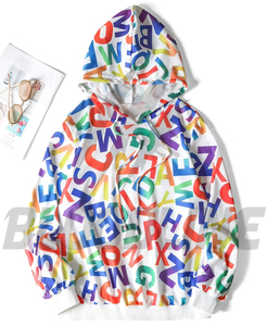 Protège-genoux et coudes unisexe en coton tricoté toutes saisons, imprimé alphabet coloré, fermeture auto-agrippante, absorption des chocs pour vélo - Product Image 3