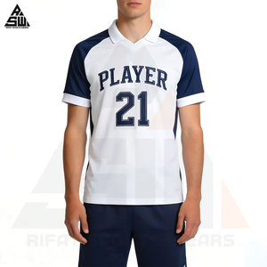 Custom Unisex Football Jersey 100% Polyester Printed Crew Neck Short Sleeve Quick Dry Breathable Anti-Bacterial Lightweight - Product Image 3