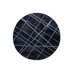 Alfombra de Lana y Viscosa Tejida a Mano Jaipur Rugs US Tra-15007 Caliedo Blue, Diseño Geométrico para Sala de Estar, Tamaño 9x12, Grosor 10mm - Product Image 1