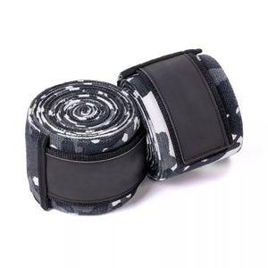 Envoltura de rodilla personalizada unisex para levantamiento de pesas y Fitness Soporte de entrenamiento de gimnasio de servicio pesado con logotipo personalizado - Product Image 1