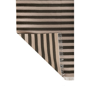 อินดัสบาร์พรมขนสัตว์สไตล์คลาสสิกสีเบจสีน้ำตาลทอแบบแบนทำด้วยมือ 4 ม. รูปสี่เหลี่ยมผืนผ้าลายทางสำหรับห้องโถงสำหรับห้องนั่งเล่นในบ้าน SDWL-691 - Product Image 5