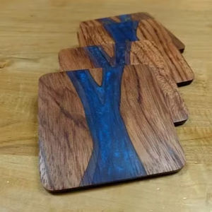 Compre a Bajo Precio Posavasos de Resina y Madera Hechos a Mano, Ecológicos, Reutilizables, de Alta Calidad para Mesa, Tapetes y Almohadillas de Calidad de Exportación - Product Image 1
