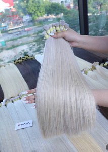 Top Trending Vietnamese Virgin Hair Extensions Tangle-Free Natural Wavy Soft Silky Touch Super Double Drawn <b>Bleached</b> Hair - Product Image 3