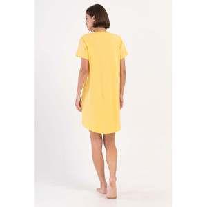 Túnica KADIN P.SUPREM O YAKA KISA KOL ETEGI OVAL CEPLI - SARI - SARI - Product Image 4