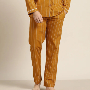 Best Quality <b>Men's</b> Plaid Pajama <b>Set</b> Custom Lightweight Cotton Sleepwear Luxury Long Sleeves Nightwear Terry Plus Size 100% - Product Image 6