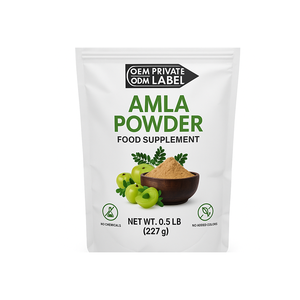 Poudre de fruit d'Amla de qualité alimentaire à marque privée, 100% pure et naturelle, poudre de groseille indienne pour les soins de la peau et la croissance des cheveux, en provenance d'Inde - Product Image 1