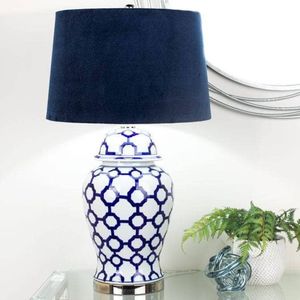 Hot bán nghệ thuật retro cổ điển trang trại trang trí gốm sứ vải đất sét bảng đèn cho cạnh giường ngủ văn phòng trang trí - Product Image 1