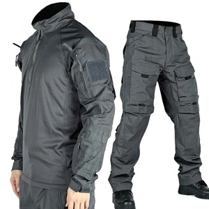 Conjunto de 2 piezas de camuflaje de secado rápido uniforme táctico entrenamiento al aire libre lona impermeable y transpirable - Product Image 1