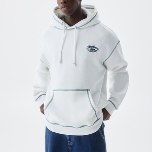 Survêtements personnalisés de haute qualité, vintage, 100% coton, avec surpiqûres contrastées, écologiques, pour hommes, impression par transfert thermique, pantalon de survêtement, sweat-shirt - Product Image 6