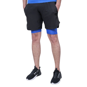 Top Gym Shorts Hommes 90 Polyester 10 Spandex Compression 5 Pouces À Séchage Rapide Avec Doublure Formation Courir Short 2 en 1 Hommes Gym Shorts - Product Image 6