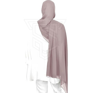 Nouveau hijab pakistanais respirant de haute qualité pour femmes en taille adulte, couleur et logo personnalisés, matière coton/polyester - Product Image 2